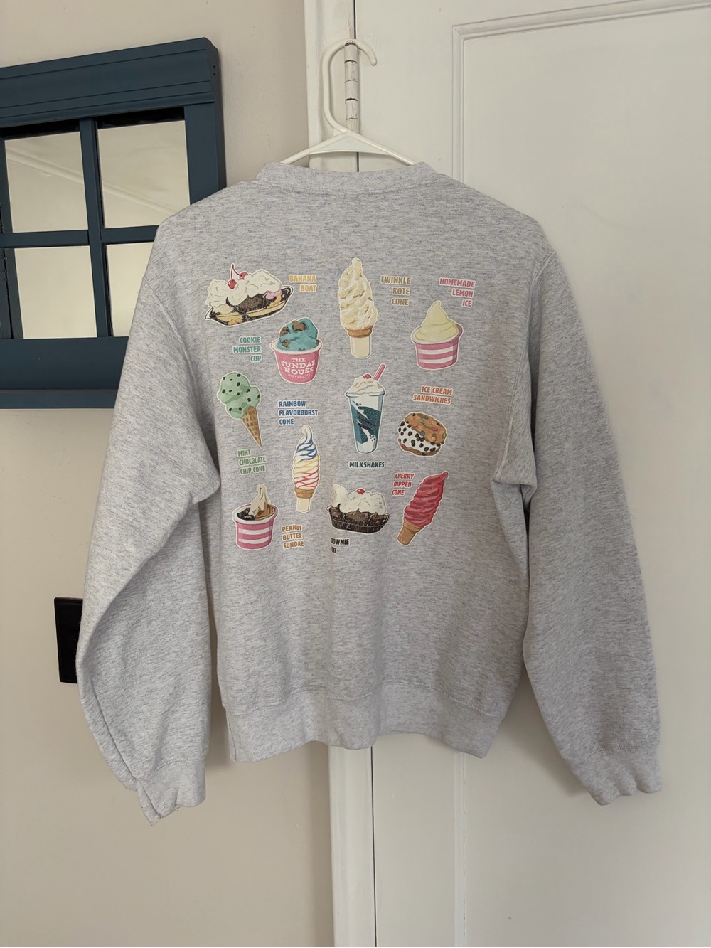 Sundae House Crewneck Sweatshirt - Heather Gray